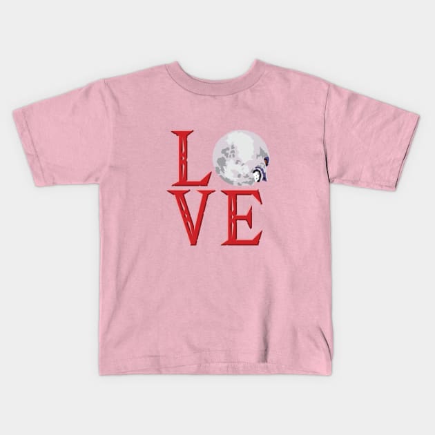 Love Moon Kids T-Shirt by InsomniaStudios